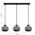 Miniatyrbillede 5 af 6: SORT HÆNGENDE LOFTSLAMPE I GRAFITGLAS SFERA 15-054