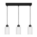 Miniatyrbillede 1 af 6: SORT HÆNGENDE LOFTLAMPE MED HVID GLASSKÆRM LOYD BIANCO 15-064