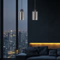 Miniatyrbild 4 av 6: SVART HÄNGANDE TAKLAMPA MED GRAFITGLASSKÄRM LOYD SV 15-578