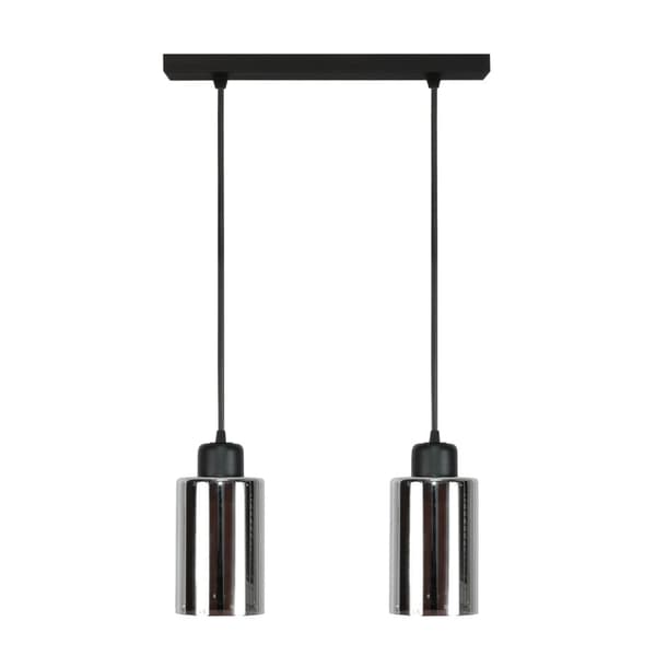 SVART HÄNGANDE TAKLAMPA MED GRAFITGLASSKÄRM LOYD SV 15-578