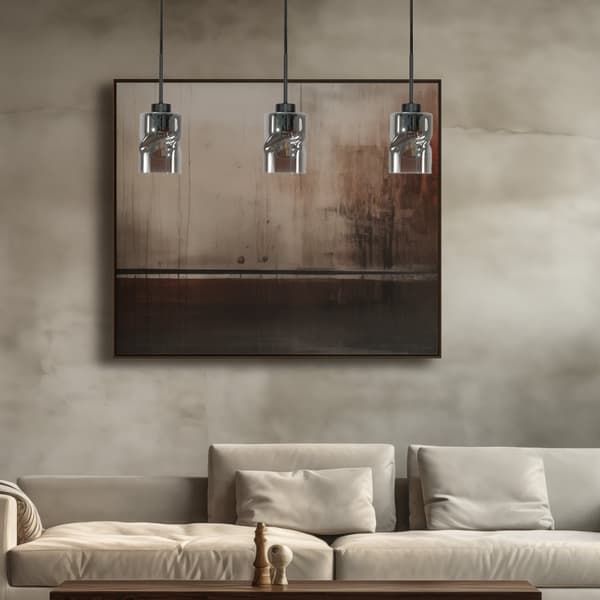 SORT HÆNGENDE LOFTLAMPE MED GLASSKÆRM I GRAFIT GRETA 15-544