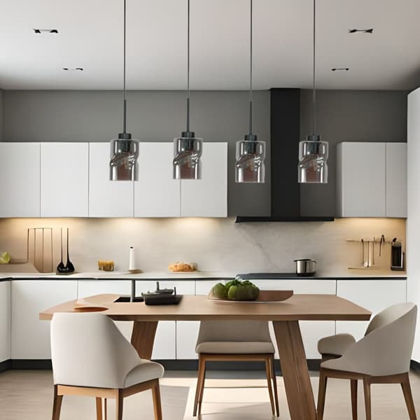 SORT HÆNGENDE LOFTLAMPE MED GLASSKÆRM I GRAFIT GRETA 15-544