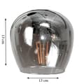 Miniatyrbillede 6 af 6: Loftlampe, hængende, sort glaslampe, grafit 15-162 Horace