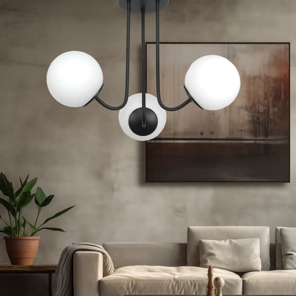 Loftlampe, sort, hvid, hængende lampe, 15-192 GOSTI