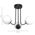 Miniatyrbillede 5 af 6: Loftlampe, sort, hvid, hængende lampe, 15-192 GOSTI
