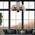 Miniatyrbillede 4 af 6: Loftlampe, sort, hængende lampe, ravgul 15-200 GOSTI
