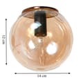 Miniatyrbillede 6 af 6: Loftlampe, sort, hængende lampe, ravgul 15-200 GOSTI