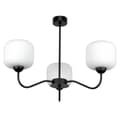 Miniatyrbillede 1 af 6: LOFTSLAMPE HÆNGENDE SORT KLASSISK GLASLAMPE HVID 15-402 BELINDA