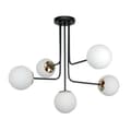Miniatyrbillede 1 af 6: LOFTSLAMPE SORT KLASSISK GLASKUGLELAMPER HVID 15-431 KARINA
