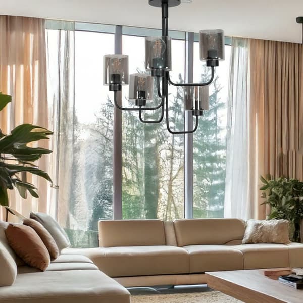 TAKLAMPA SVART KLASSISK GLASSKÄRMAR GRAPHIE 15-410 JASTAR