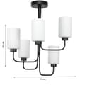 Miniatyrbillede 5 af 6: LOFTSLAMPE SORT KLASSISK GLASLAMPE HVID 15-420 JASTAR