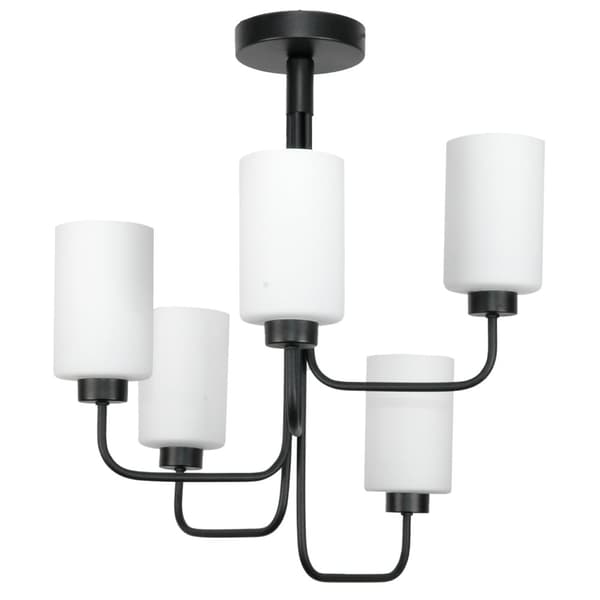 LOFTSLAMPE SORT KLASSISK GLASLAMPE HVID 15-420 JASTAR
