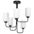 Miniatyrbillede 1 af 6: LOFTSLAMPE SORT KLASSISK GLASLAMPE HVID 15-420 JASTAR