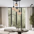 Miniatyrbillede 2 af 6: LOFTSLAMPE SORT KLASSISK GLASLAMPE RAVN 15-454 SONIA