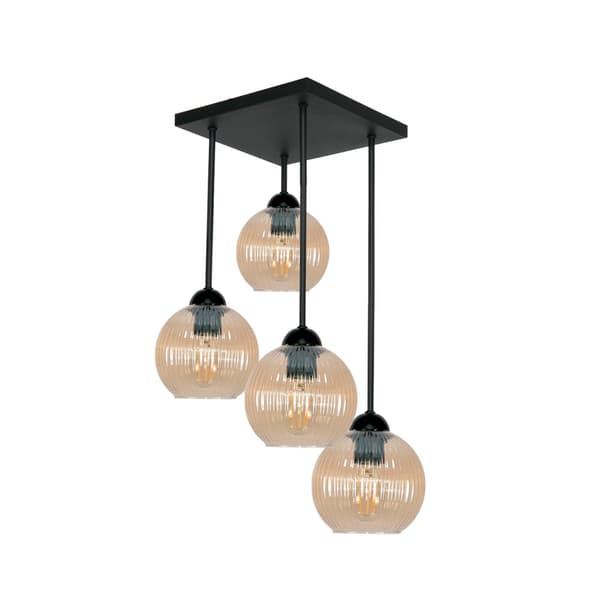 LOFTSLAMPE SORT KLASSISK GLASLAMPE RAVN 15-454 SONIA