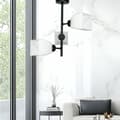 Miniatyrbillede 4 af 6: Loftlampe til hængning, sort, klassisk, glaslampe, hvid, 15-484 TRAPIK