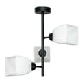 Miniatyrbillede 1 af 6: Loftlampe til hængning, sort, klassisk, glaslampe, hvid, 15-484 TRAPIK