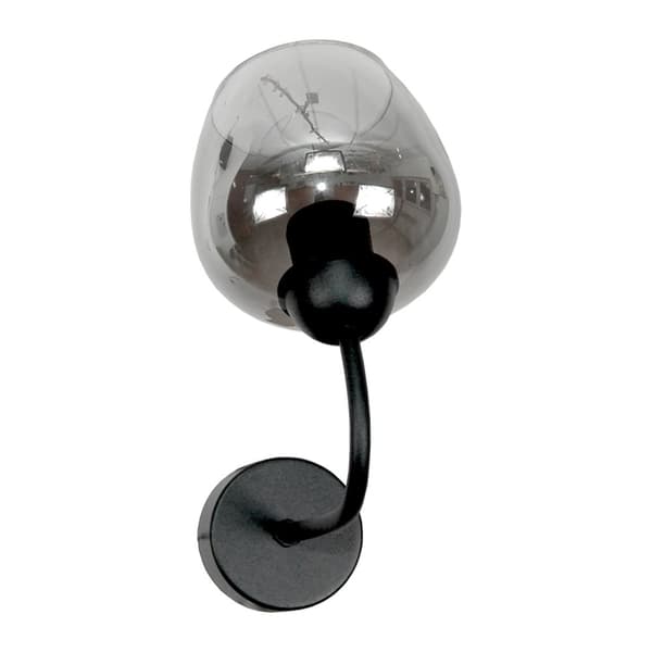 SVART VÄGGLAMPA MED GLASSKÄRM GRAFIT 15-173 HORACE