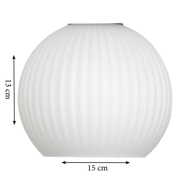 SVART VÄGGLAMPA, VIT GLASKÄRM, 15-393 BODO