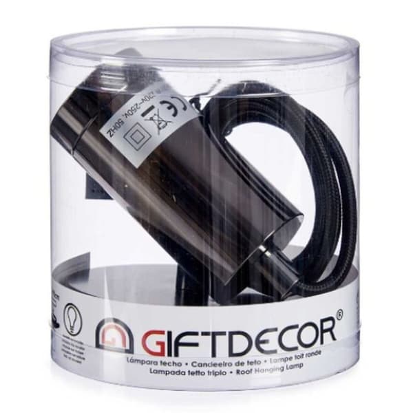 Loftslampe Sort Metal 60 W (6 enheder)