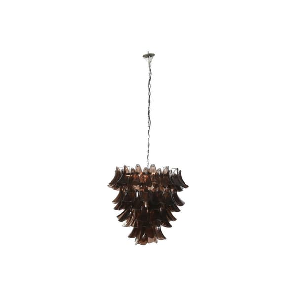 Loftslampe Home ESPRIT Brun Sølvfarvet Krystal Stål 25 W 80 x 80 x 80 cm