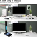 Pikkukuva 2 / 7: OBOSOE pöytävalaisin langattomalla latauksella – himmennettävä LED-pöytävalaisin kellolla ja USB-portilla