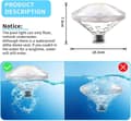 Miniatyrbild 3 av 7: OBOSOE Floating Bath Disco Lights - 7 lägen Led Bath Lights, färgförändrande undervattens Disco Light, Led Lights för pool och festdekoration