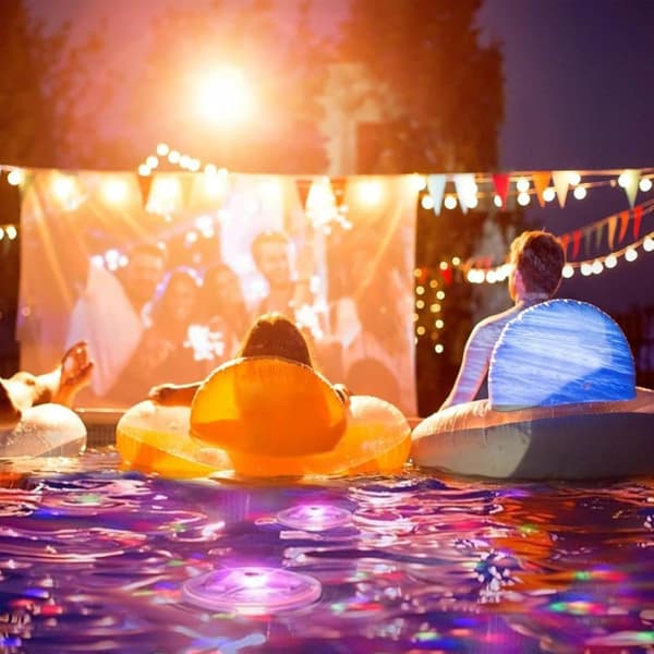 OBOSOE Floating Bath Disco Lights - 7 lägen Led Bath Lights, färgförändrande undervattens Disco Light, Led Lights för pool och festdekoration