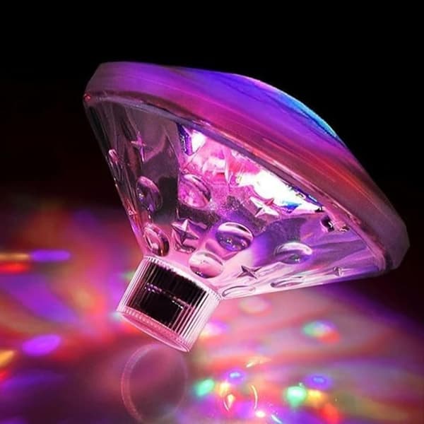 OBOSOE Floating Bath Disco Lights - 7 lägen Led Bath Lights, färgförändrande undervattens Disco Light, Led Lights för pool och festdekoration
