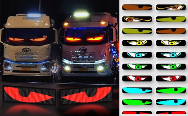 Auton LED-nauha 59x12cm Devil Eyes LED-kuorma-auton silmät