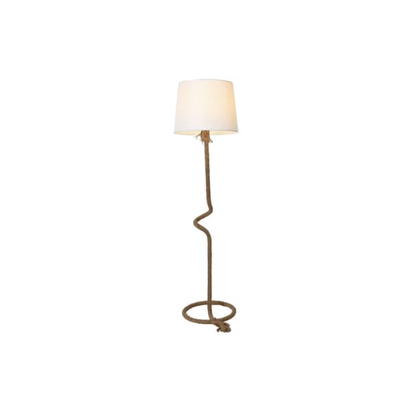 Golvlampa Home ESPRIT Vit Brun Snöre 50 W 220 V 40 x 40 x 151 cm