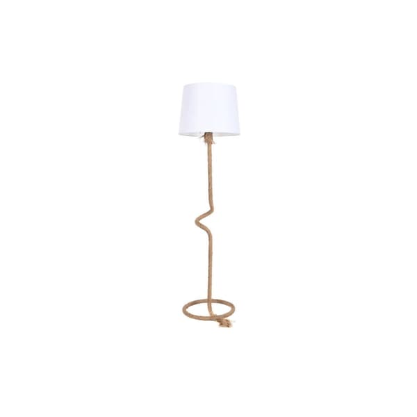 Golvlampa Home ESPRIT Vit Brun Snöre 50 W 220 V 40 x 40 x 151 cm