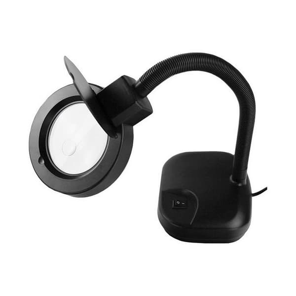 Flexo/skrivbordslampa EDM 30287 Svart 12 W 650 Lm 14 x 32 cm Förstoringsglas för skrivbordet