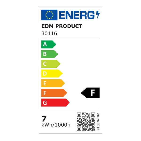 Skrivebordslampe EDM 30116 Hvid polypropylen 7 W 400 lm 9 x 13 x 33 cm Flexo/skrivebordslampe