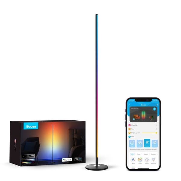 Golvlampa Govee LED Floor Lamp Svart Multicolour 24 V (1 Delar)