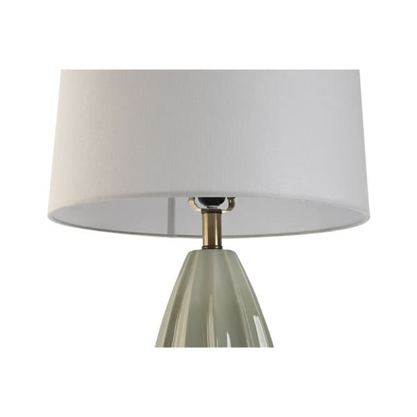 Bordslampa Home ESPRIT Vit Grön Stengods 50 W 220 V 40 x 40 x 78 cm