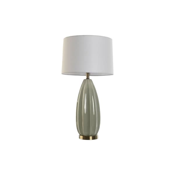 Bordslampa Home ESPRIT Vit Grön Stengods 50 W 220 V 40 x 40 x 78 cm