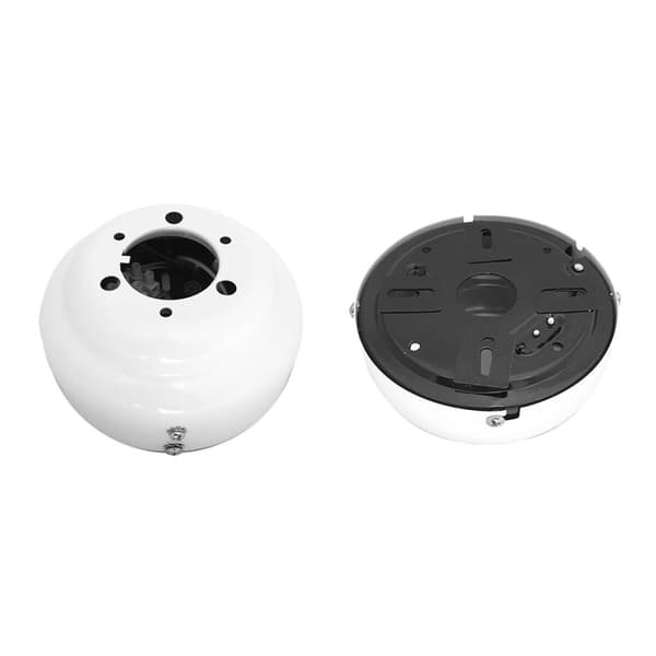 Dekorativt stykke EDM 33985 Udskifter Ø 131 x 55 mm Aluminium Hvid