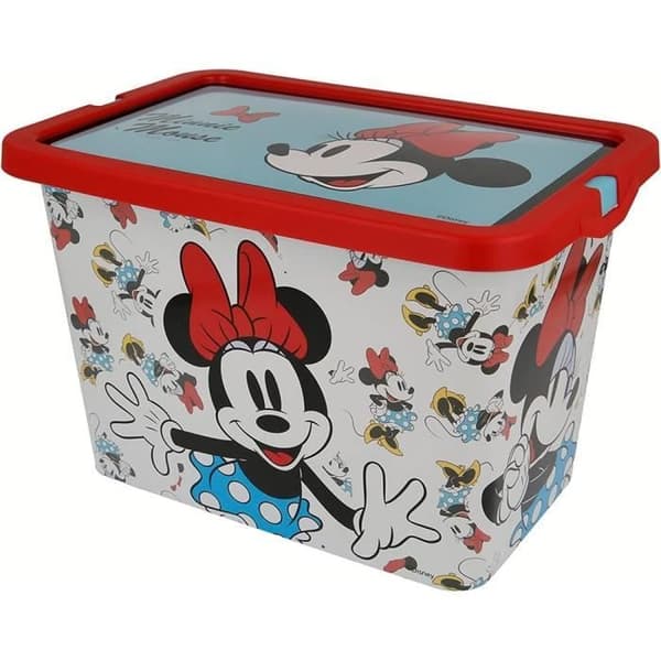Förvaringslåda - Disney - Minnie - Röd och vit - 28x19x19 cm - 7 liter