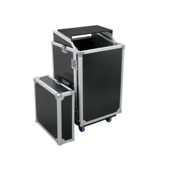 Laptop-rackväska - OMNITRONIC - LS5 - 17 HE - Bärhandtag - Hjul - Svart-Silver