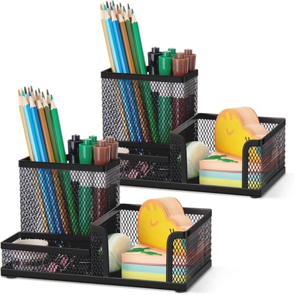 Nätpenna Pennhållare, Multifunktionell Design, Kompakta Mått,3 fack-2pack