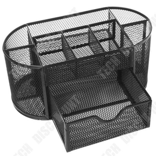 TD® Multifunktionell förvaringsorganisator Skrivbord Mesh Metallpennhållare Brevpapper Behållare Kontorsmaterial Skolmaterial