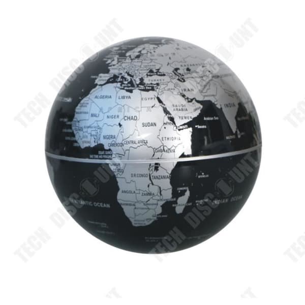 TD® Magnetic Levitation LED Earth Globe applicerad på skrivbordet, svart, flytande lysande jord, Levitation Globe
