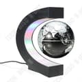 Miniatyrbild 1 av 4: TD® Magnetic Levitation LED Earth Globe applicerad på skrivbordet, svart, flytande lysande jord, Levitation Globe