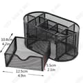 Miniatyrbild 2 av 4: TD® Multifunktionell förvaringsorganisator Skrivbord Mesh Metallpennhållare Brevpapper Behållare Kontorsmaterial Skolmaterial