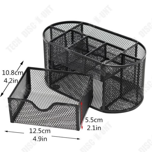 TD® Multifunktionell förvaringsorganisator Skrivbord Mesh Metallpennhållare Brevpapper Behållare Kontorsmaterial Skolmaterial