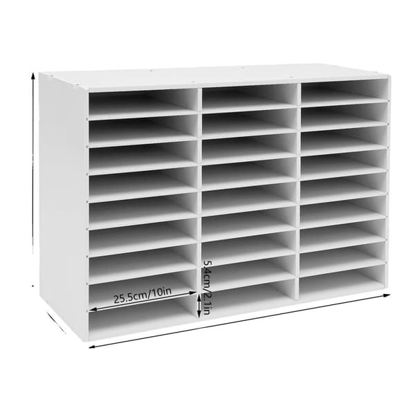 Desktop Litteraturorganisator, Stor Opbevaringskapacitet, Holdbar PVC-konstruktion,HVID