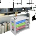 Miniatyrbild 1 av 4: 5-vånings dokumentfackorganisatör, hållbar PVC-panel, platsbesparande design, enkel montering