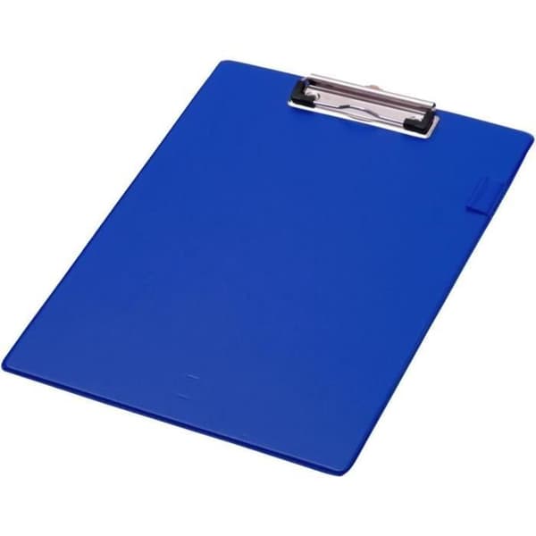 Porte-bloc Kartong Täckt med PVC Tjocklek 3mm Penna 220x310mm Blå - Q-CONNECT