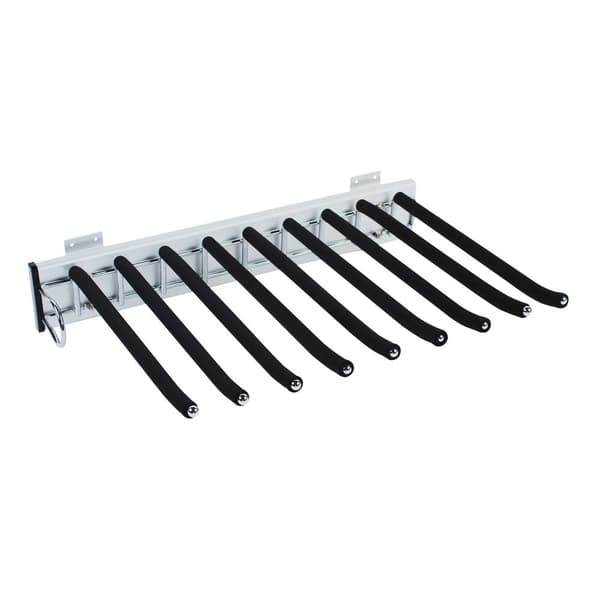 Træk-Ud Bukseorganisator, Holdbar Rustfrit Stål Konstruktion, Pladsbesparende Design,Sort